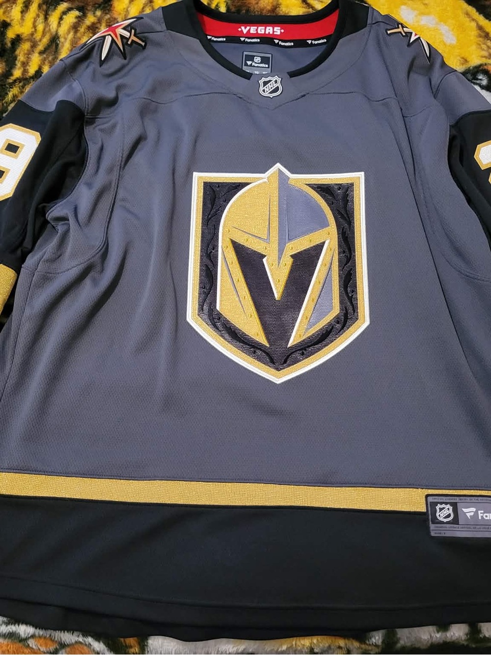 Fanatics Vegas Golden Knights Gray and Gold NHL Jersey